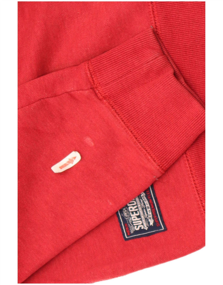 Felpa grafica da uomo Superdry Maglione grande cotone rosso