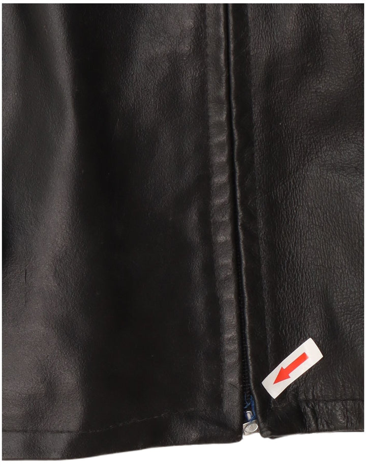 Giacca in pelle vintage da uomo UK 40 grande nera