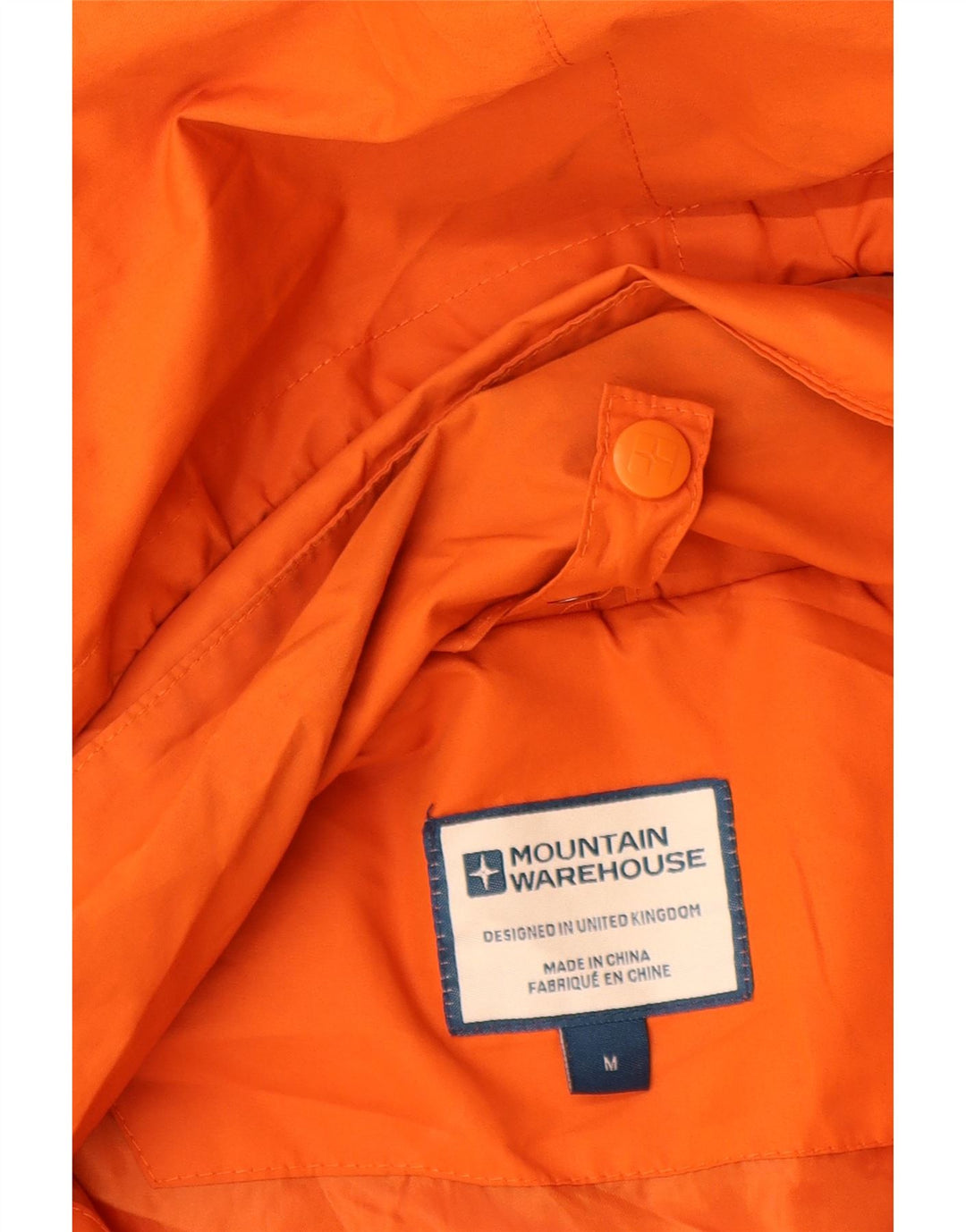 Giacca antipioggia da uomo con cappuccio Mountain Warehouse UK 38 Poliestere arancione medio