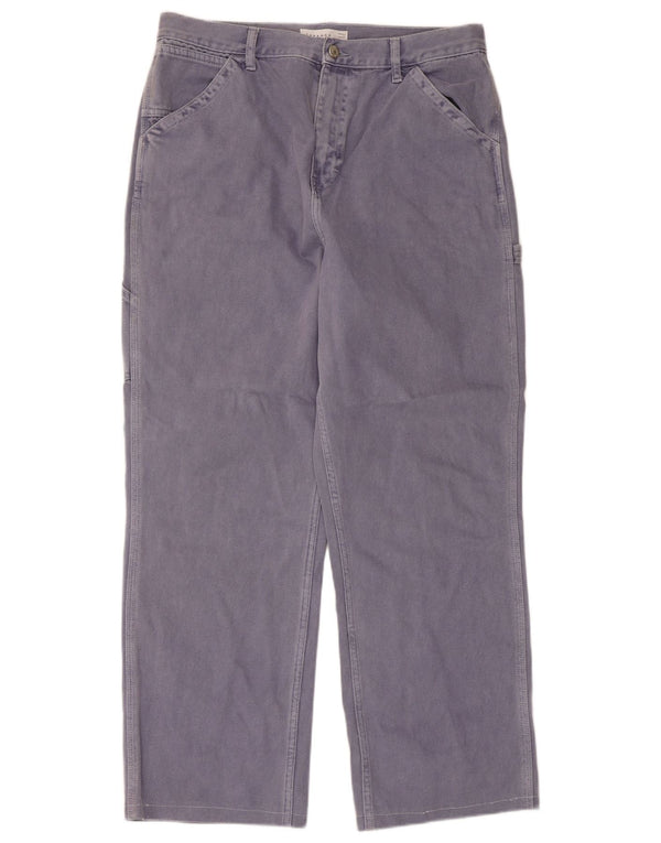 Pantaloni cargo dritti da donna Topshop UK 16 W34 L28 cotone viola