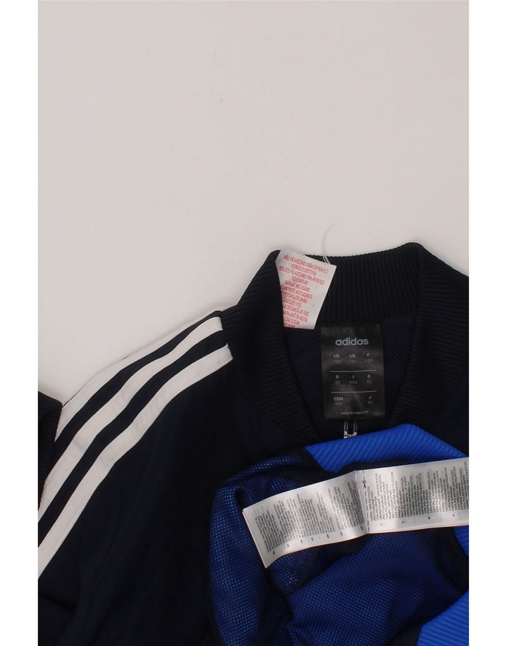 ADIDAS Boys Tracksuit Top Jacket 11-12 Years Navy Blue Colourblock Vintage Adidas and Second-Hand Adidas from Messina Hembry 