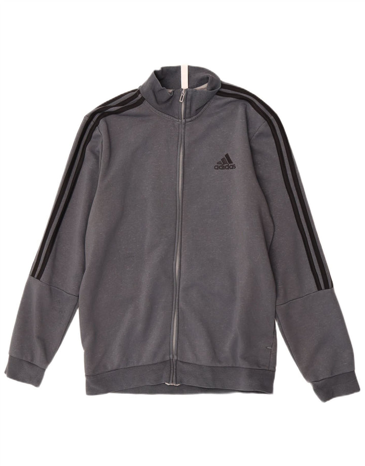 Giacca da tuta da uomo Adidas UK 40/42 Cotone grigio medio