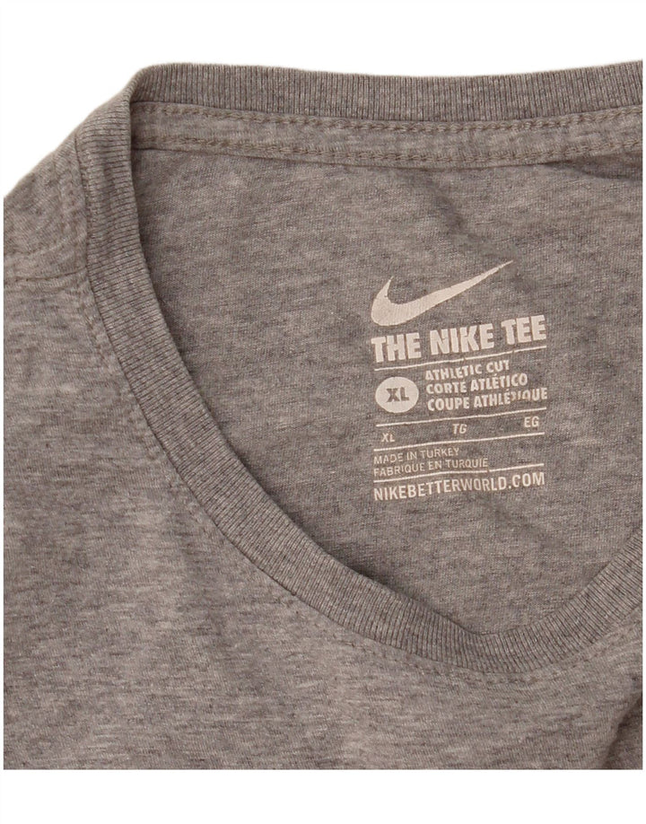 NIKE Mens Athletic Cut T-Shirt Top XL Grey