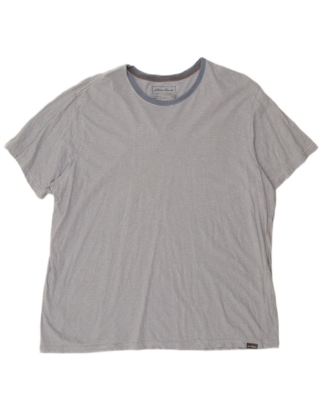 T-shirt da uomo Eddie Bauer Top 2XL cotone gessato grigio