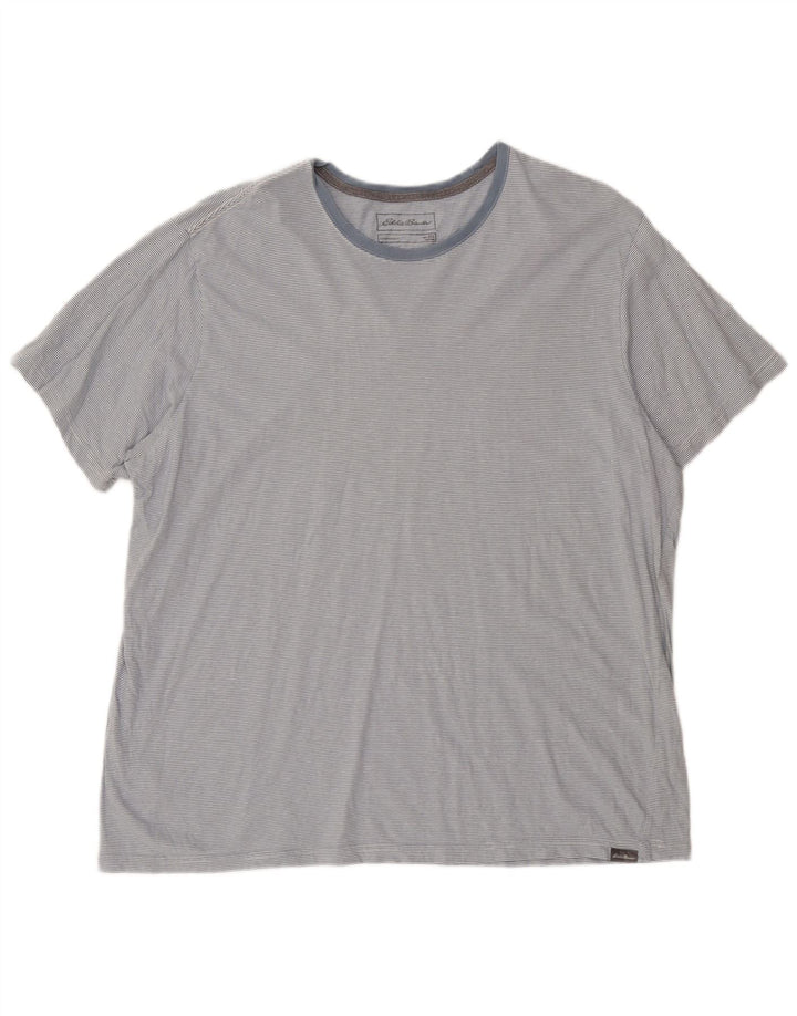 T-shirt da uomo Eddie Bauer Top 2XL cotone gessato grigio