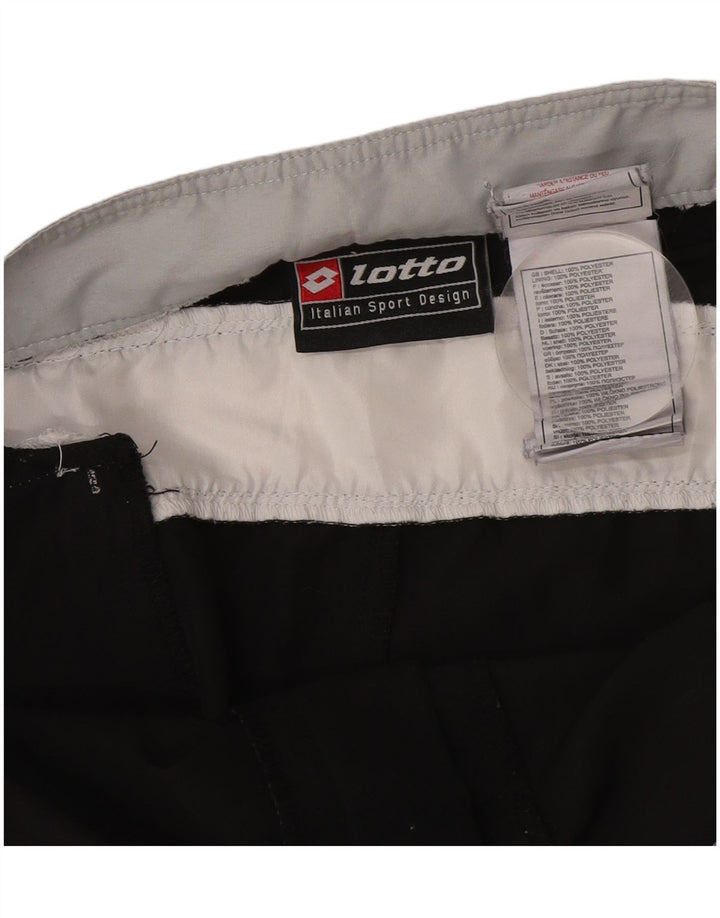Pantaloncini da bagno grafici da uomo Lotto Large in poliestere color block nero