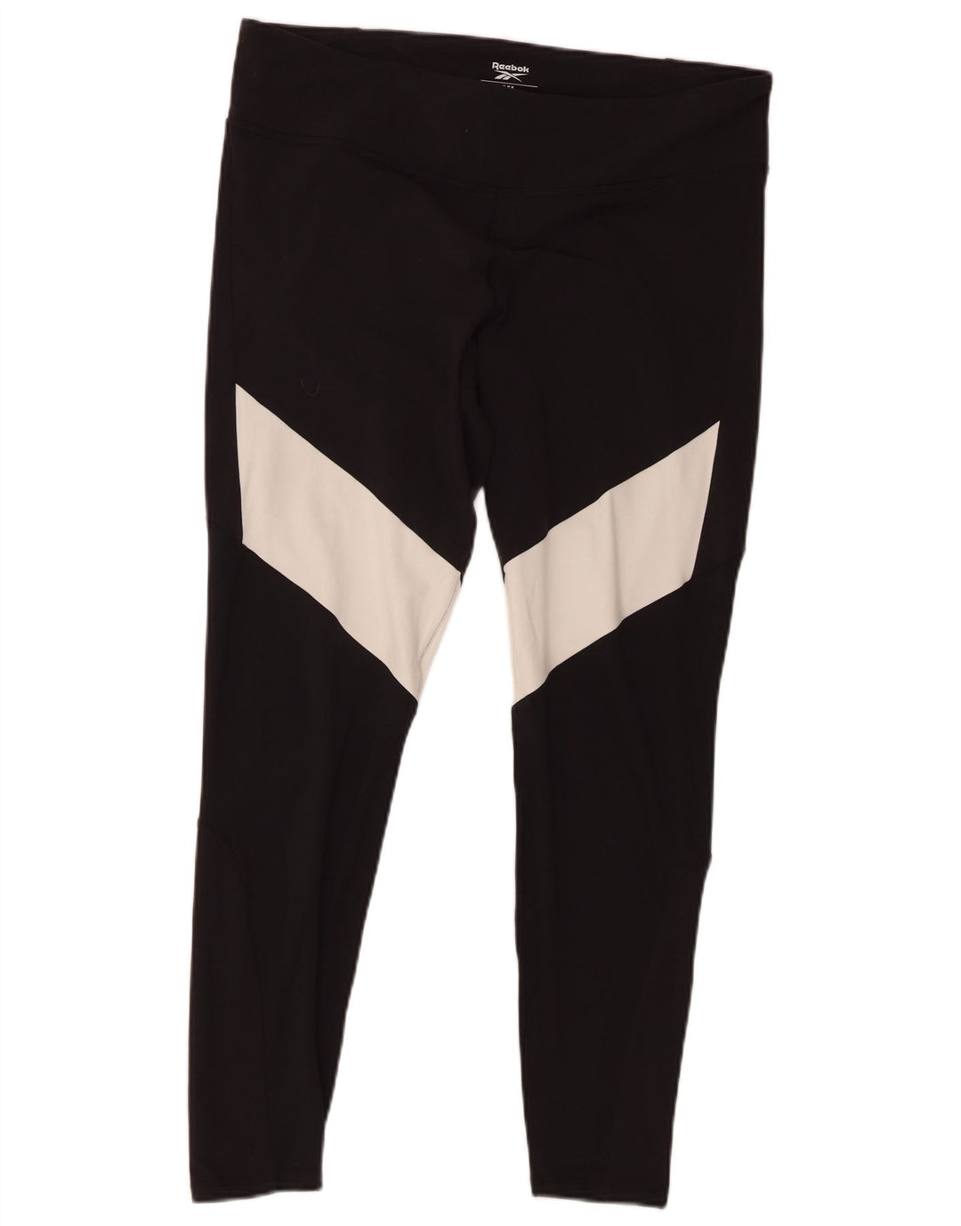 Leggings Reebok Donna UK 20/22 XL Nero Colourblock