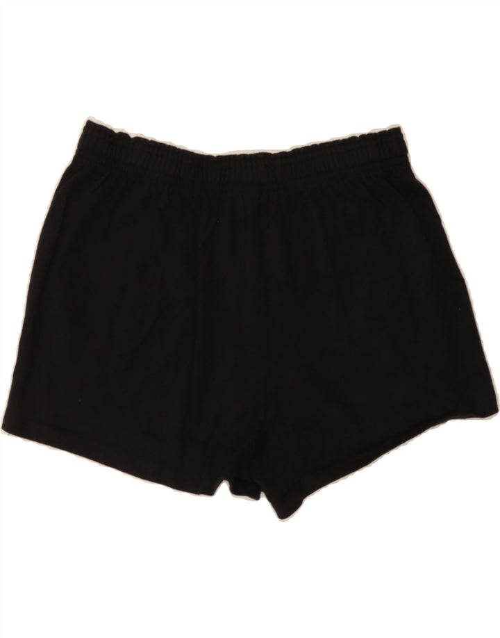 CHAMPION Womens Sport Shorts UK 12 Medium Black Cotton Vintage Champion and Second-Hand Champion from Messina Hembry 