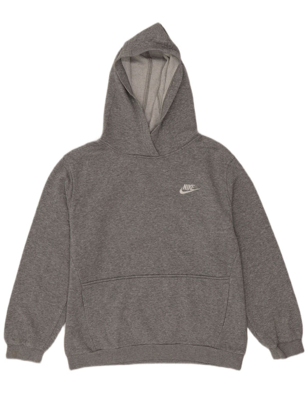 Felpa con cappuccio Nike per ragazze 13-14 anni XL in cotone chiazzato grigio
