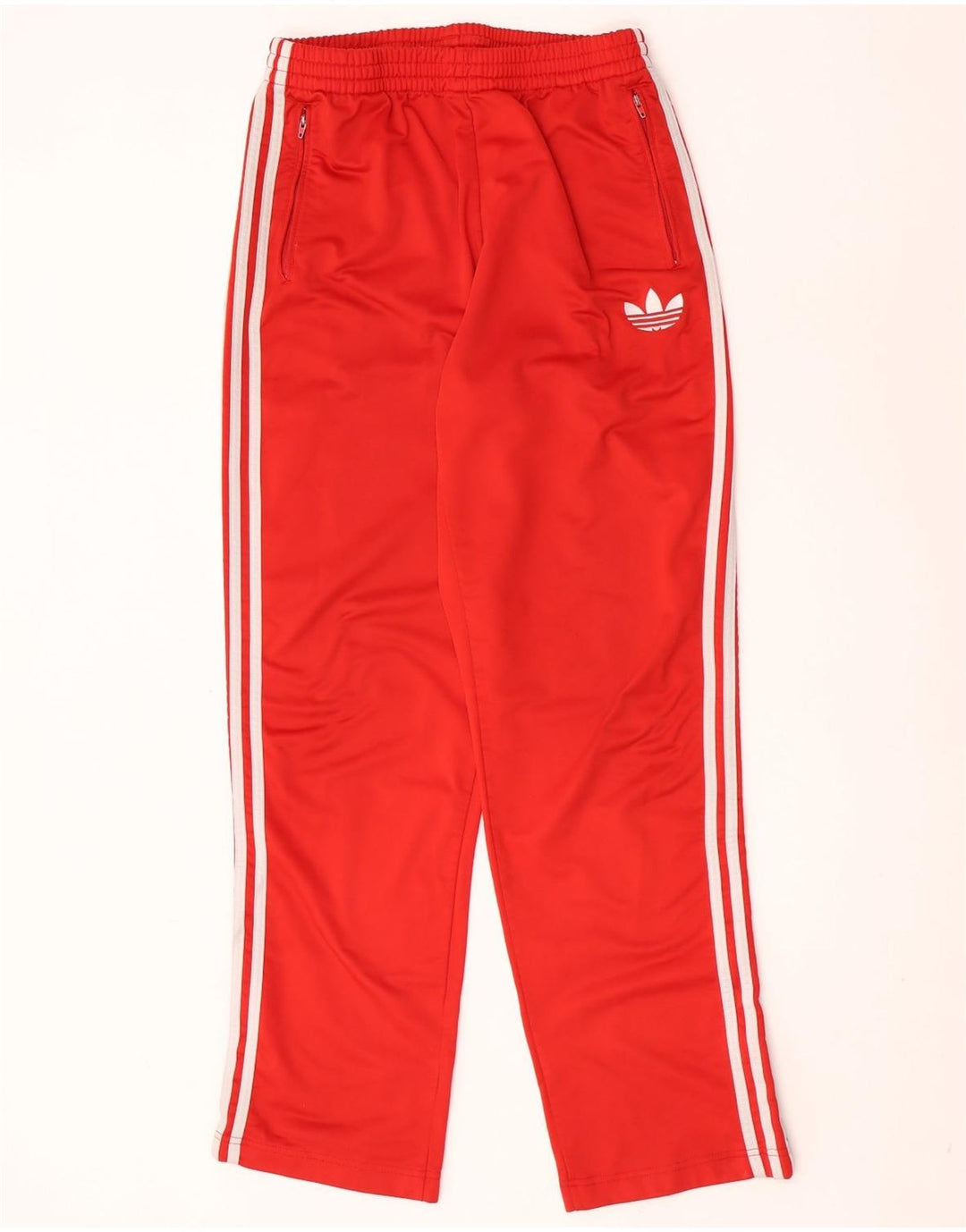 Pantaloni da tuta da uomo Adidas in poliestere rosso medio