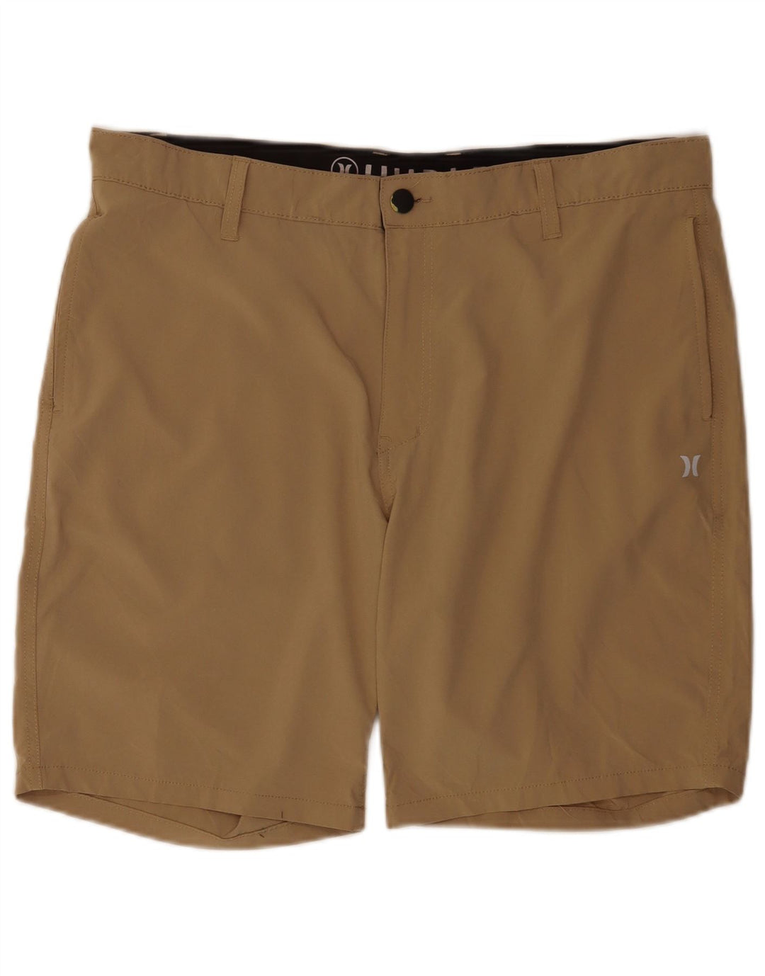 Pantaloncini chino da uomo Hurley W36 Large in poliestere marrone
