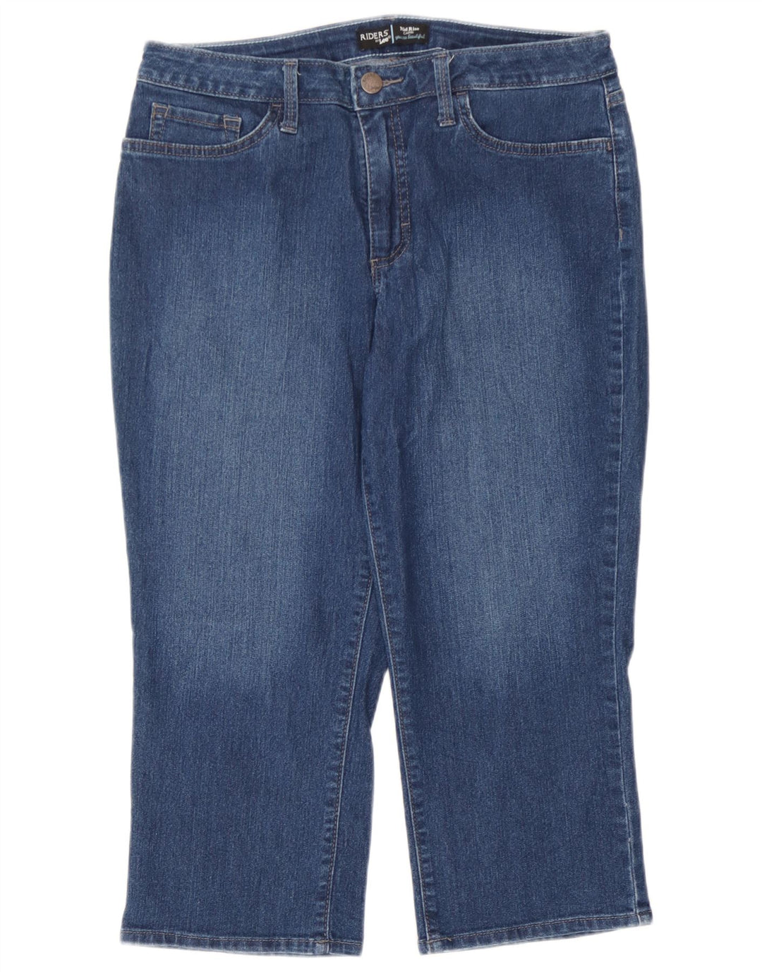 Jeans Capri da donna a vita media Lee W32 L21 Blu