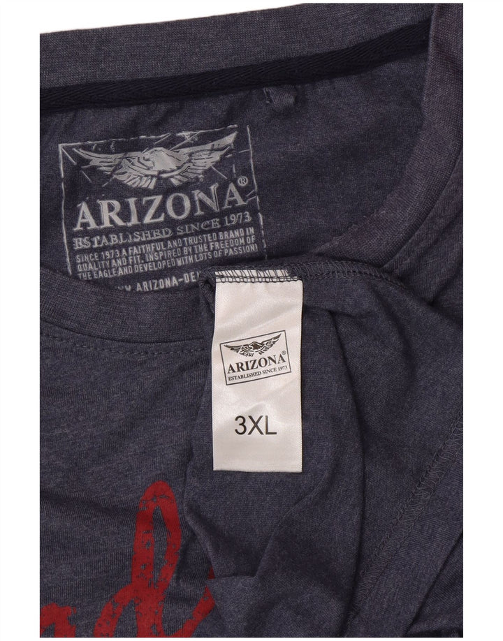 ARIZONA T-shirt grafica da uomo Top 3XL cotone blu navy