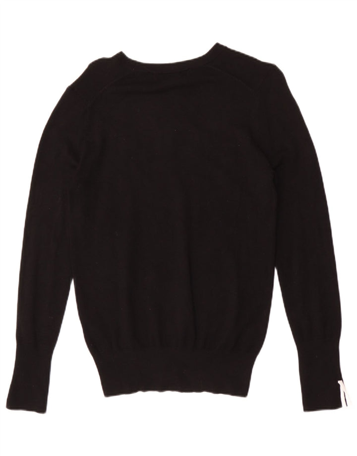 Maglione Zara da donna con scollo a barchetta UK 12 viscosa nera media