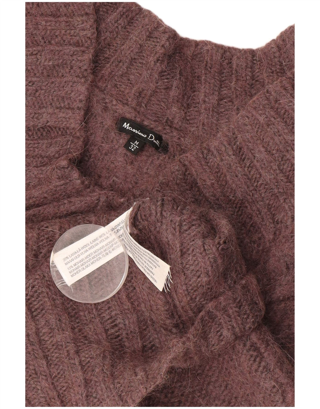 MASSIMO DUTTI Maglione da donna con scollo a V UK 12 Bordeaux medio
