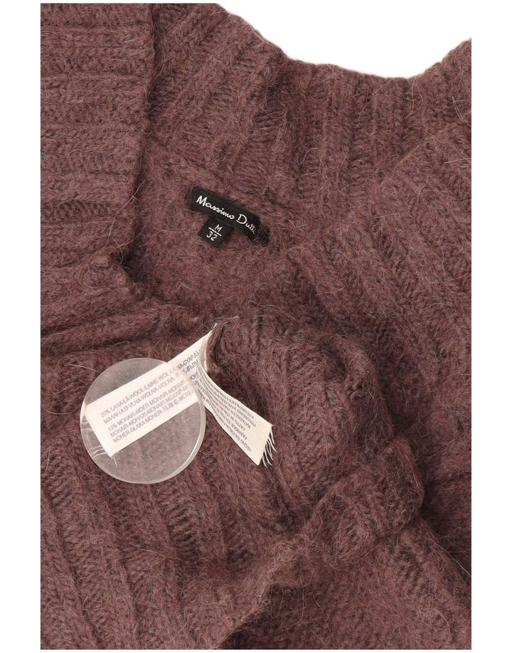 MASSIMO DUTTI Maglione da donna con scollo a V UK 12 Bordeaux medio