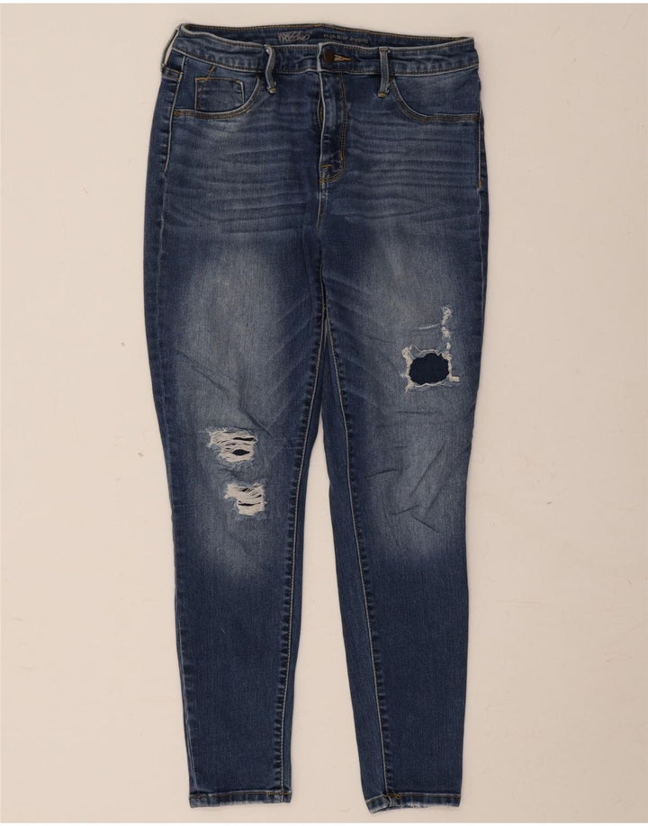 Jeans Jegging effetto invecchiato da donna Mossimo US 10 medio W30 L26 cotone blu