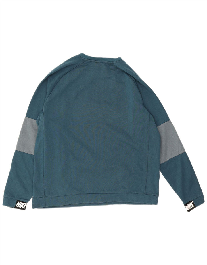 Felpa da uomo Nike Felpa grande color block blu