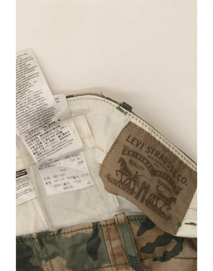 Pantaloncini cargo da uomo Levi's W40 XL in cotone mimetico kaki