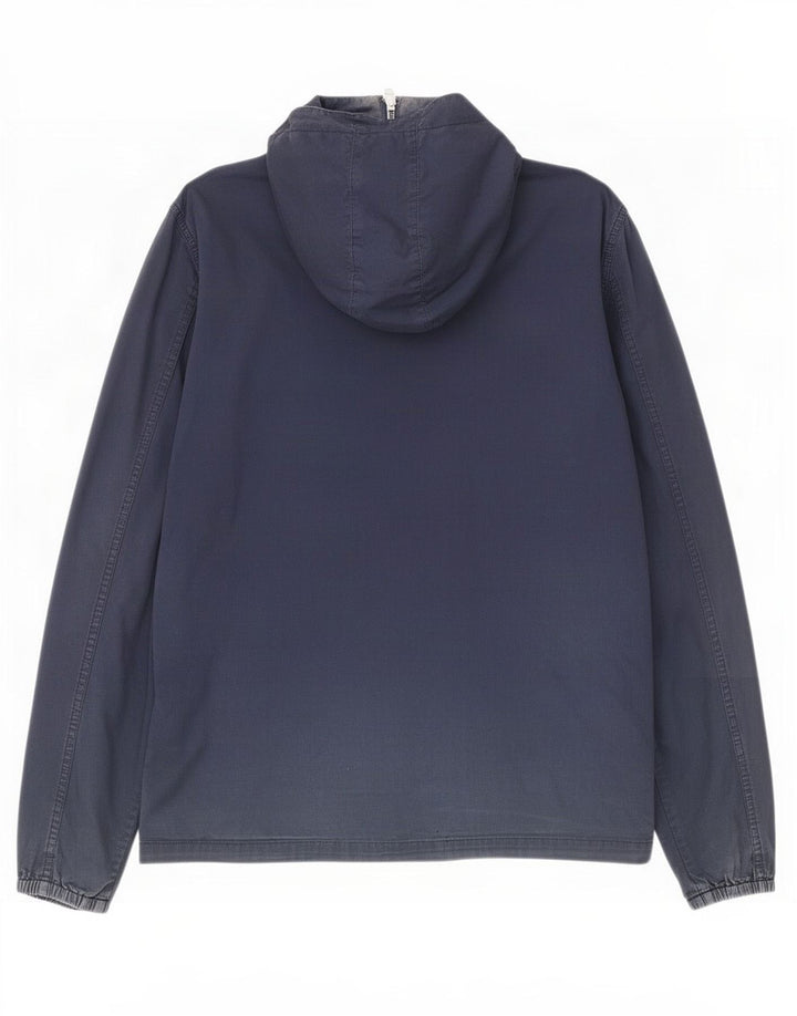 Giubbotto bomber con cappuccio da uomo Pretty Green UK 38 Cotone medio blu navy