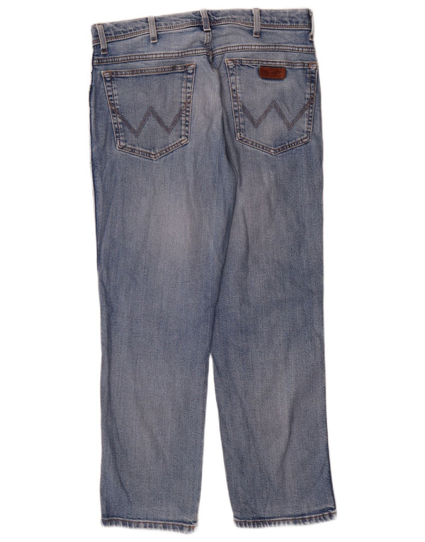 Jeans dritti da uomo Wrangler vestibilità regolare W34 L30 cotone blu