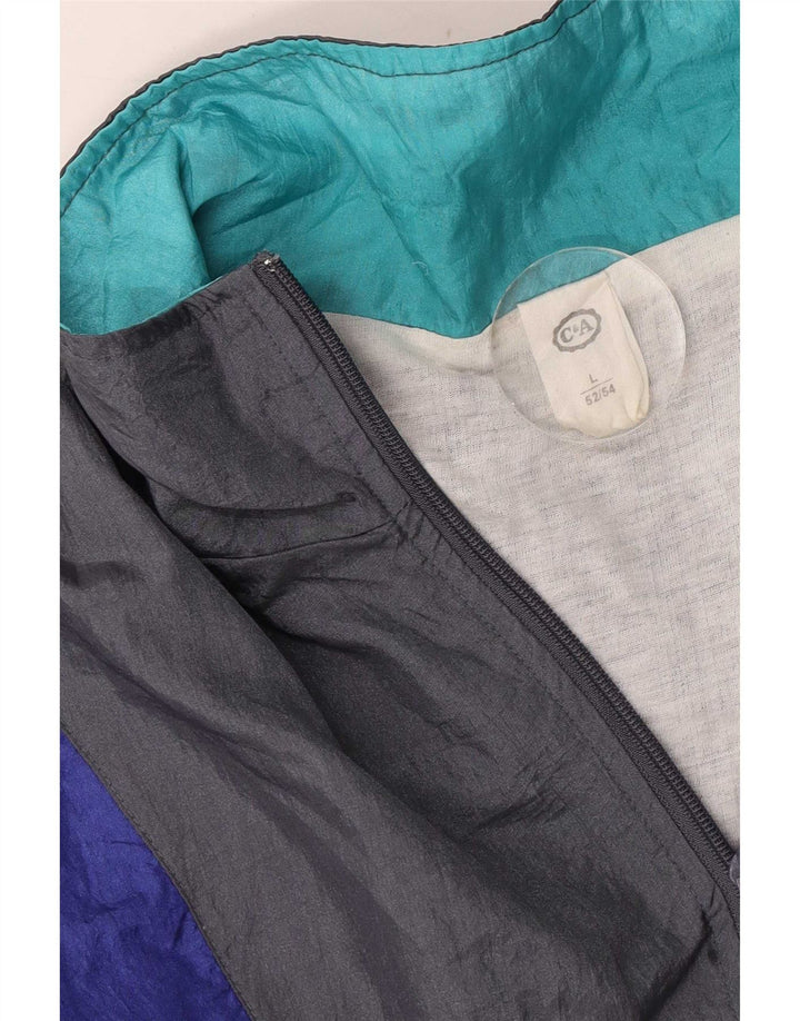Giacca da tuta da uomo C&A IT 52/54 Large Poliammide color block grigio