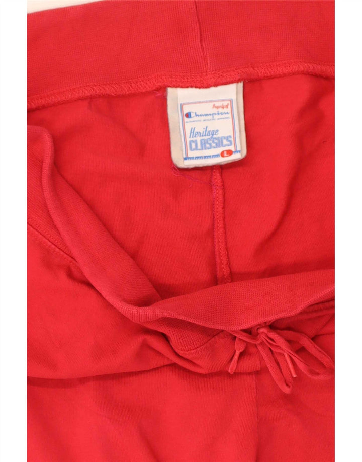 Pantaloni da tuta da donna Champion Large rossi in cotone