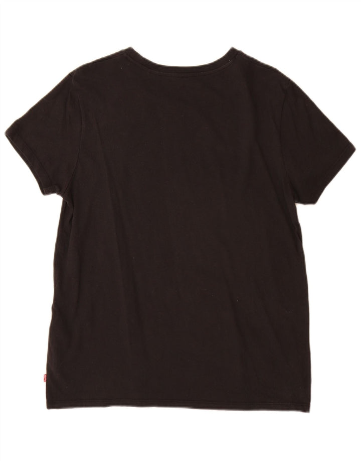 T-shirt grafica da donna Levi's Top UK 14 cotone nero medio