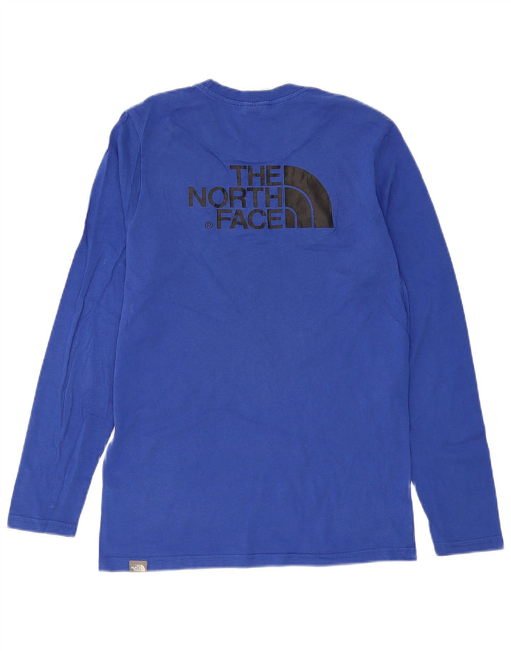 THE NORTH FACE Top grafico da uomo a maniche lunghe in cotone blu piccolo