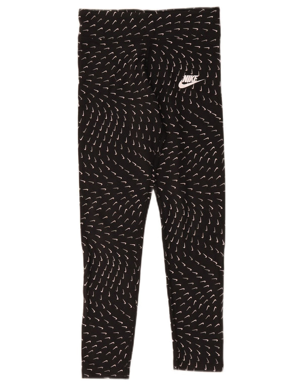 Leggings grafici Nike per ragazze 10-11 anni cotone nero medio