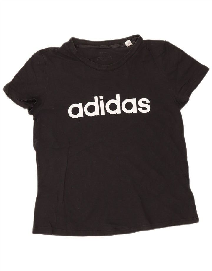 T-shirt grafica da donna ADIDAS Top UK 14/16 grande nera