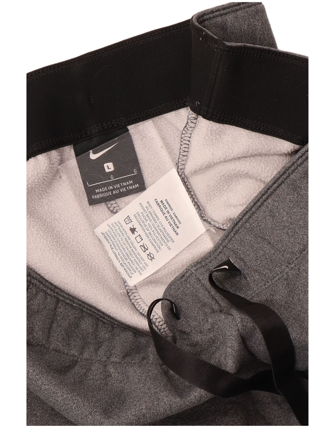 Pantaloni della tuta da donna Nike UK 16 Large Grigio Poliestere