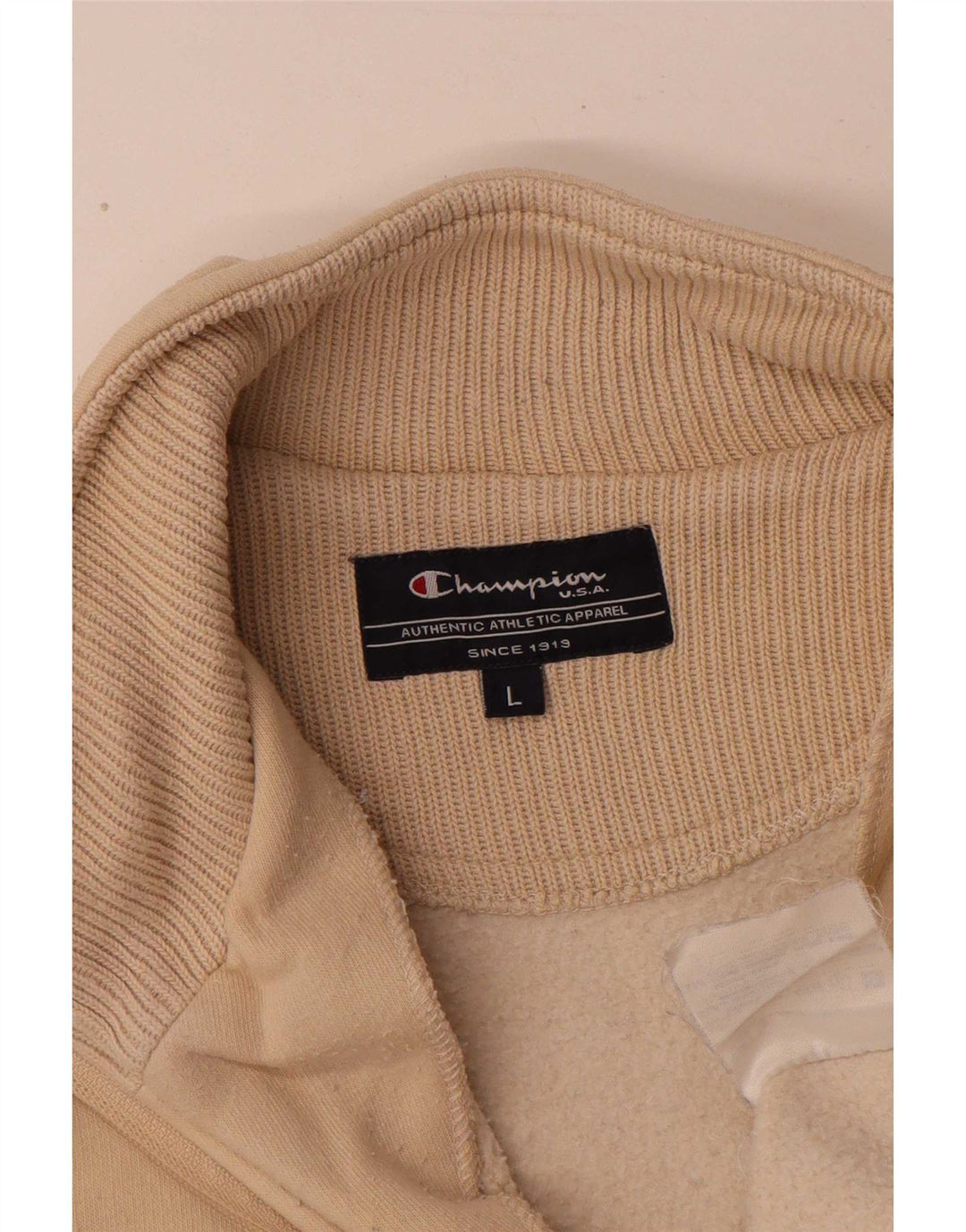 Felpa da uomo Champion Maglione grande in cotone beige