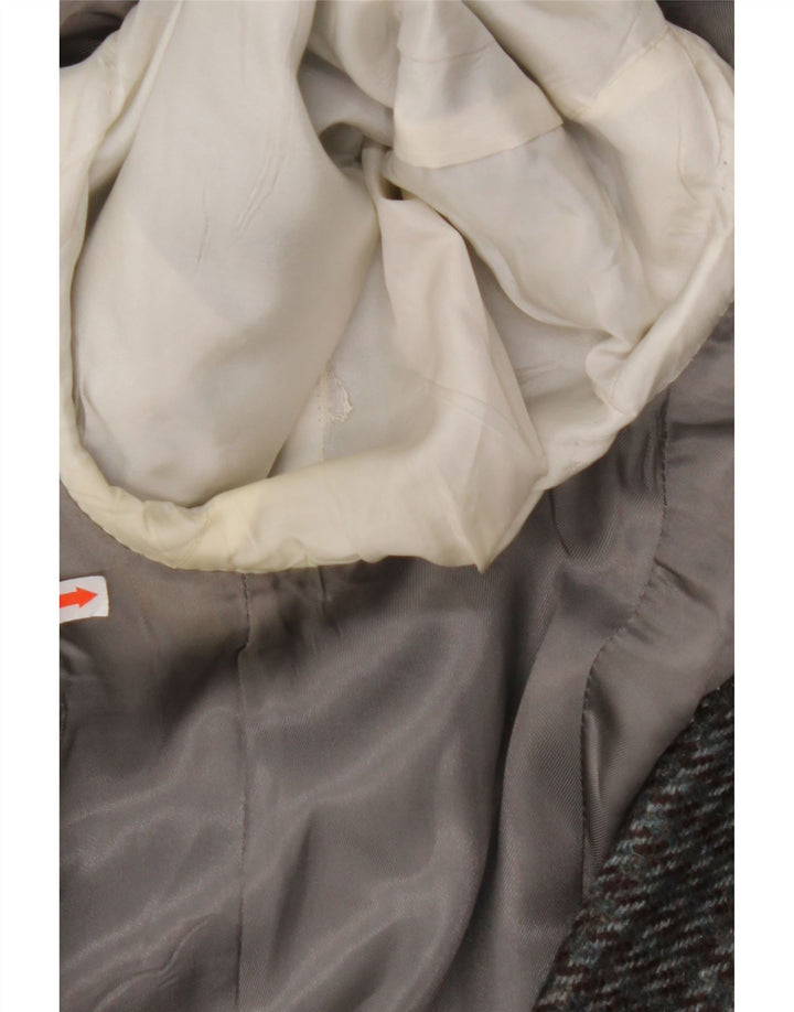 Giacca blazer da uomo a 2 bottoni VINTAGE UK 38 pied de poule grigio medio