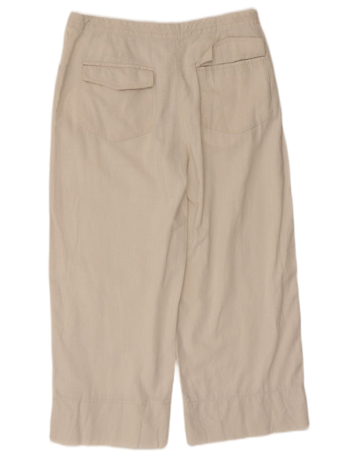 Pantaloni capri da donna vestibilità ampia Sergio Tacchini piccoli W30 L22 Beige