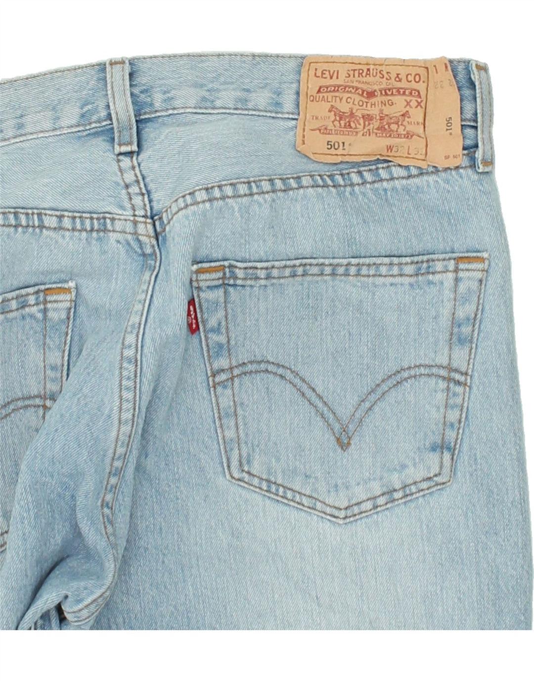 LEVI'S Jeans dritti da uomo 501 W32 L32 cotone blu