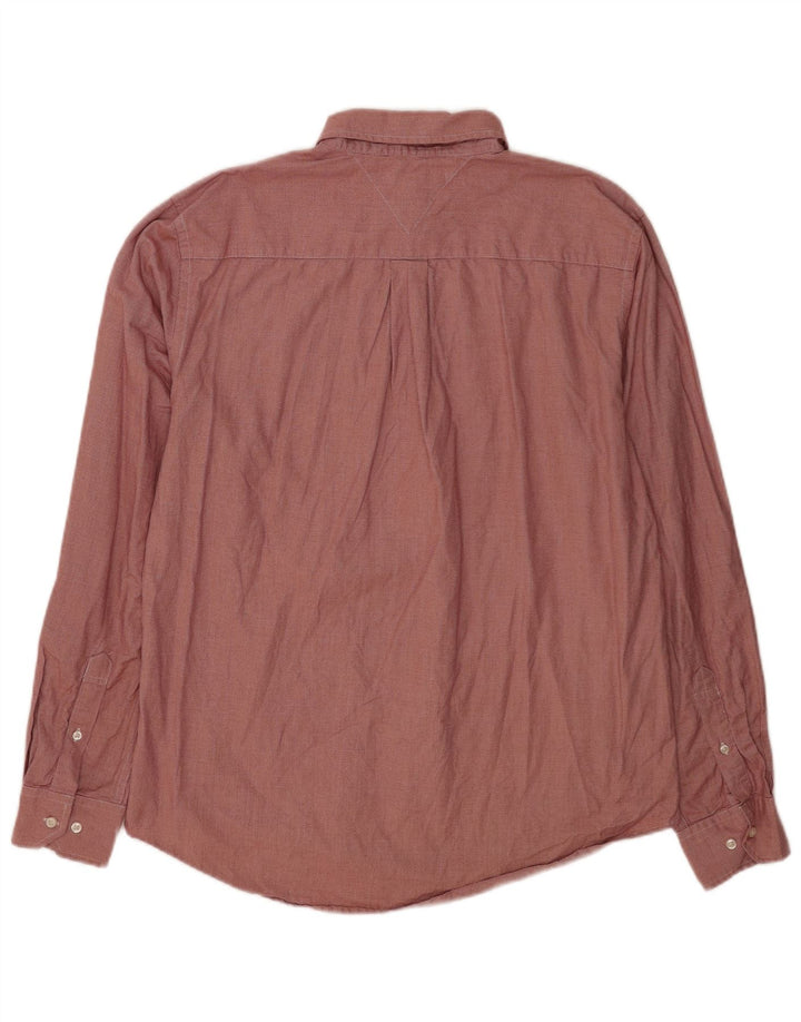 Camicia da uomo su misura Tommy Hilfiger, cotone a quadri rossi grandi