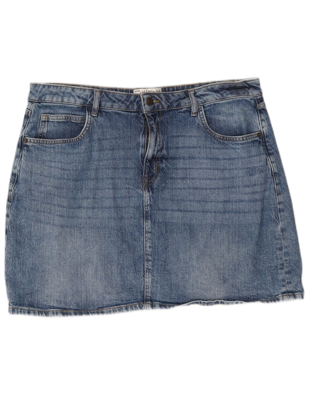 Gonna in denim da donna Fat Face UK 16 grande W38 cotone blu