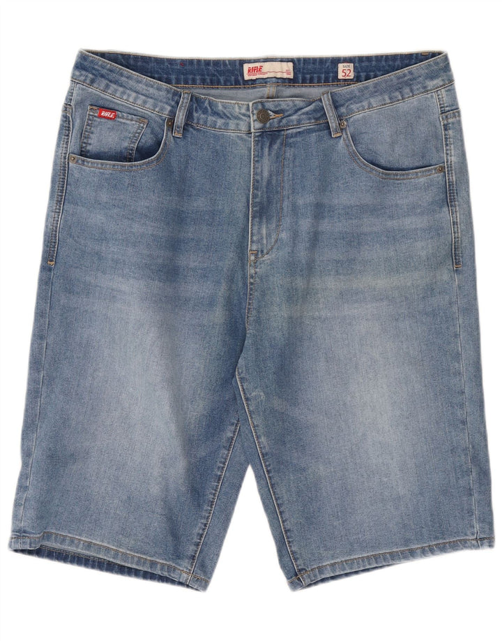 Pantaloncini di jeans da uomo Rifle IT 52 XL W38 Blu Cotone