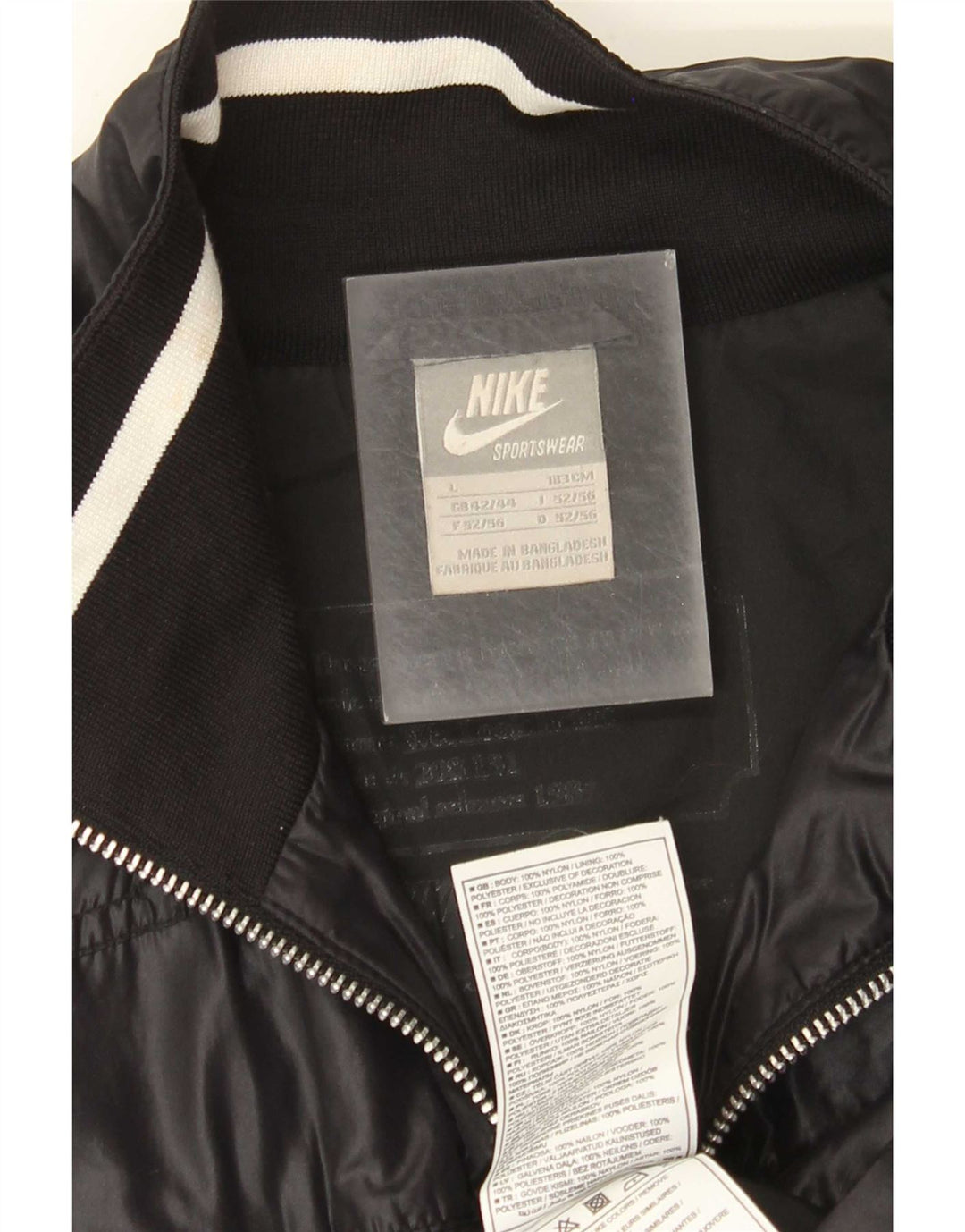 Giacca da ginnastica da uomo Nike, giacca grande, in nylon nero