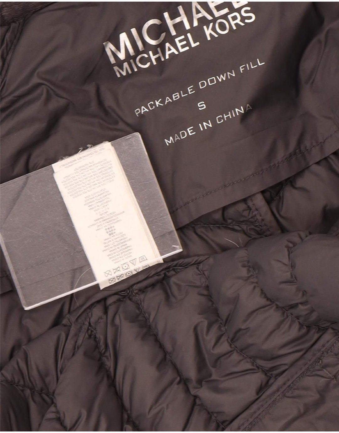 Giacca imbottita da donna Michael Kors UK 10 piccola in nylon grigio