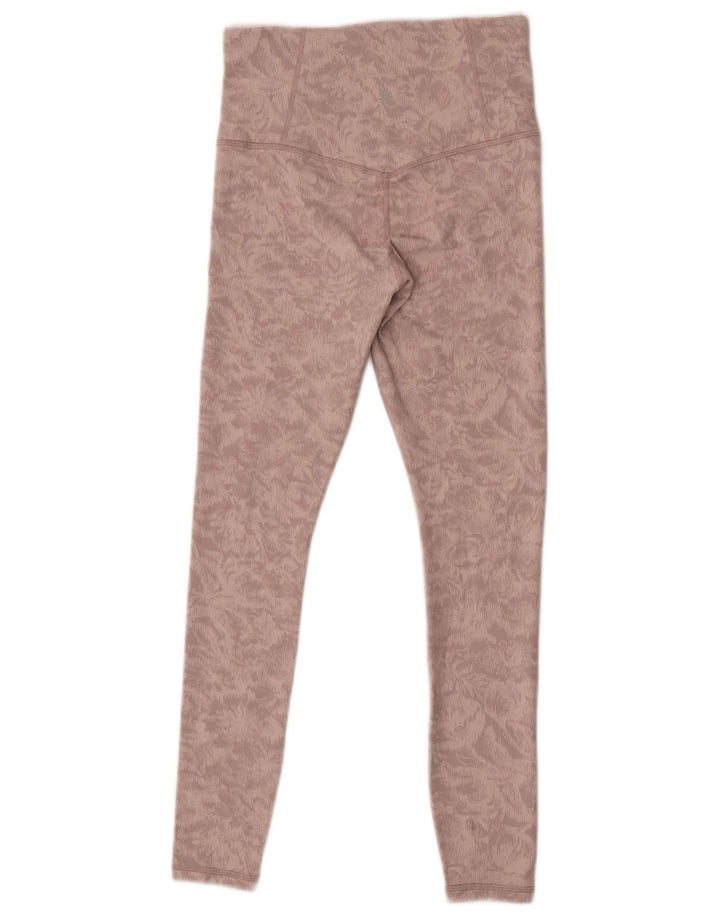 Leggings da donna con motivo astratto Athleta UK 8 piccoli in nylon rosa