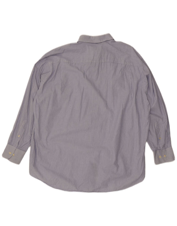 Camicia da uomo Nautica taglia 18 2XL cotone gessato blu