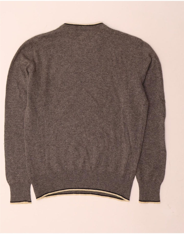 Maglione girocollo con grafica da uomo North Sails in lana screziata grigio medio