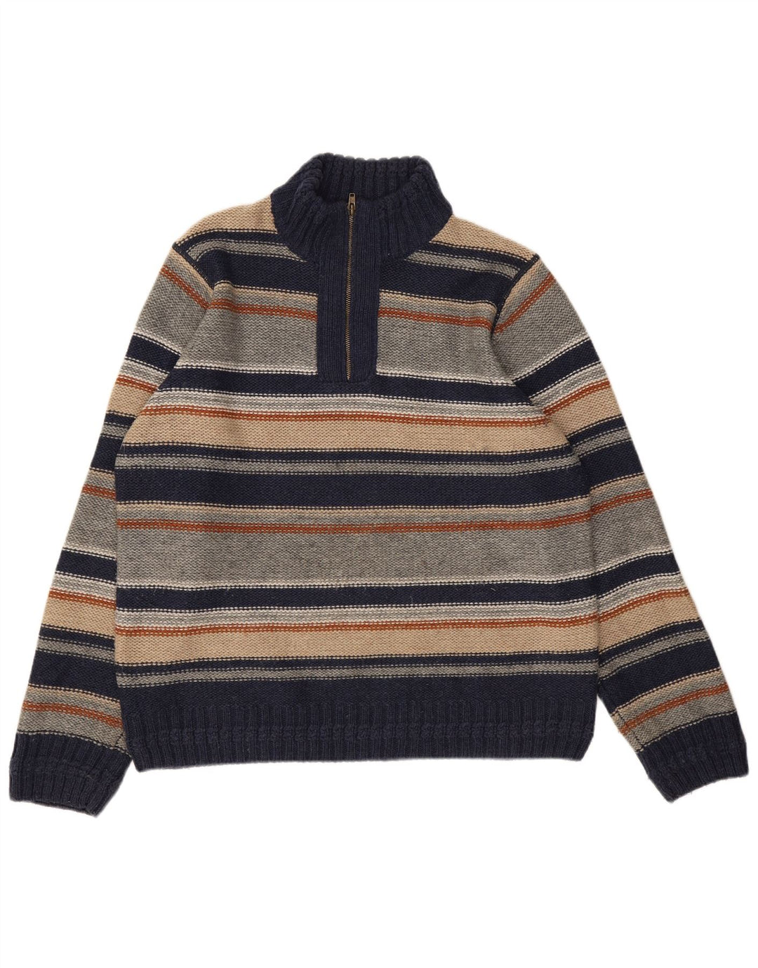 Marks & Spencer Maglione da uomo con collo con zip North Coast grande blu navy