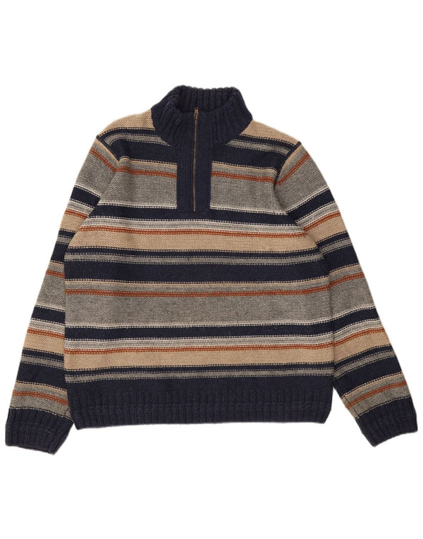 Marks & Spencer Maglione da uomo con collo con zip North Coast grande blu navy