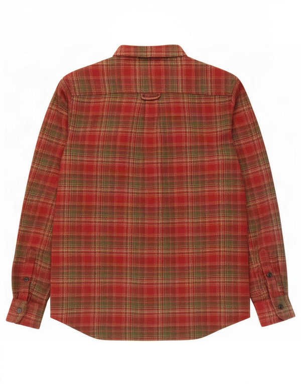 Camicia in flanella da uomo Orvis, cotone scozzese grande rosso