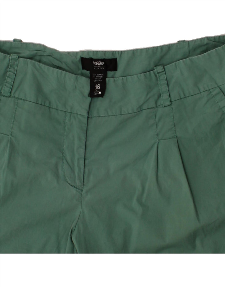 MOSSIMO Womens Stretch Hot Pants US 16 2XL W38 Green Cotton Vintage Mossimo and Second-Hand Mossimo from Messina Hembry 