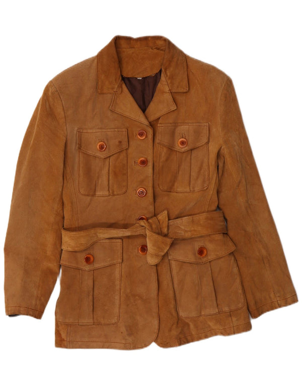 PIAZZA ITALIA Giacca Donna in Camoscio IT 42 Pelle Beige Medio