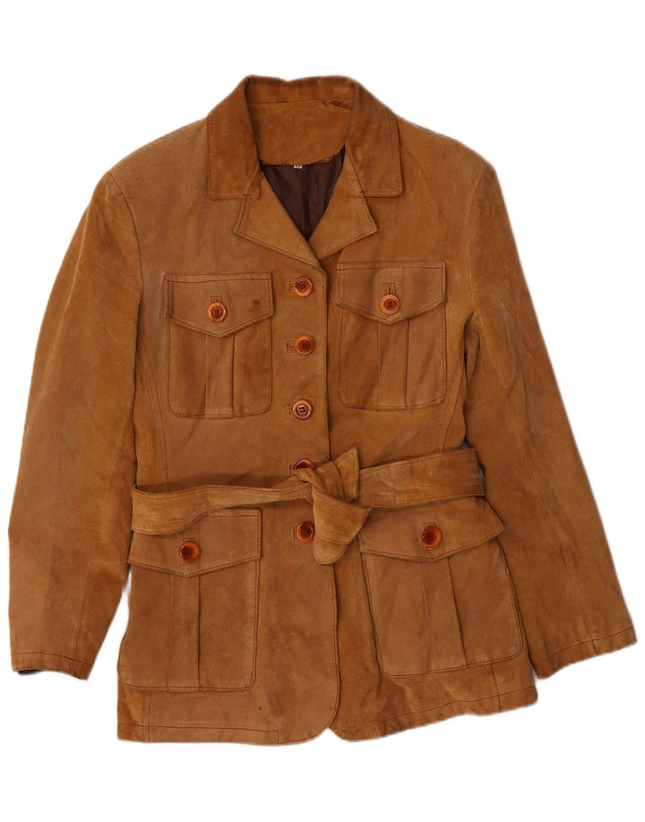 PIAZZA ITALIA Giacca Donna in Camoscio IT 42 Pelle Beige Medio